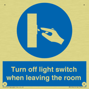 Turn off light switch when leaving the room